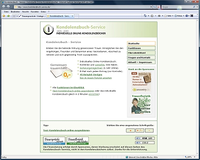 Kondolenzbuch-Service ab 2005